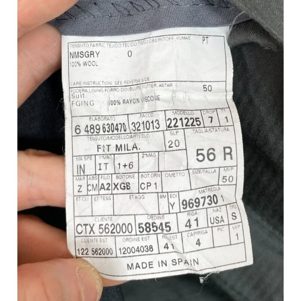 Ermenegildo Zegna italian size